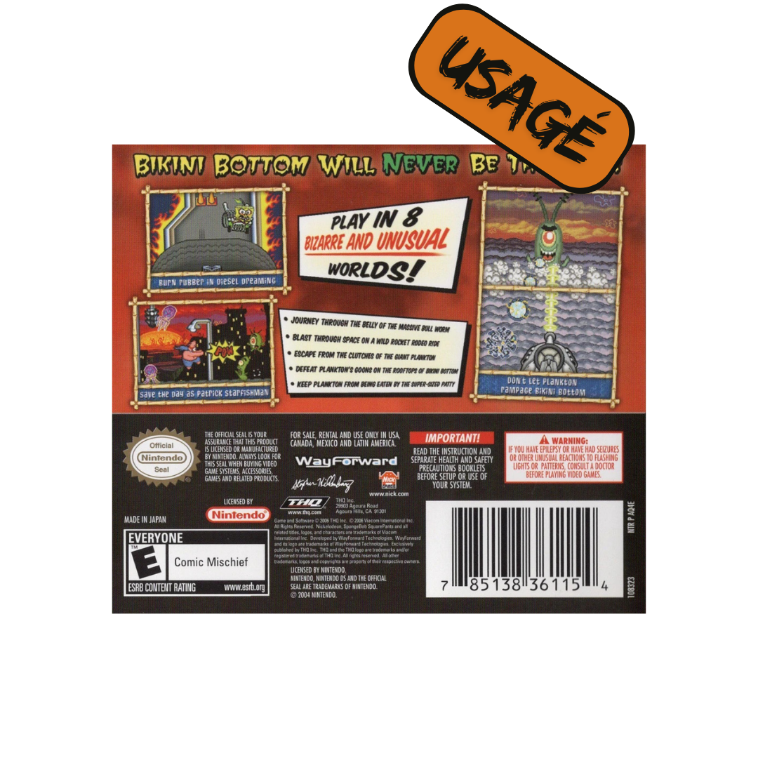 Nintendo DS | SpongeBob SquarePants : Creature From The Krusty Krab - Usagé