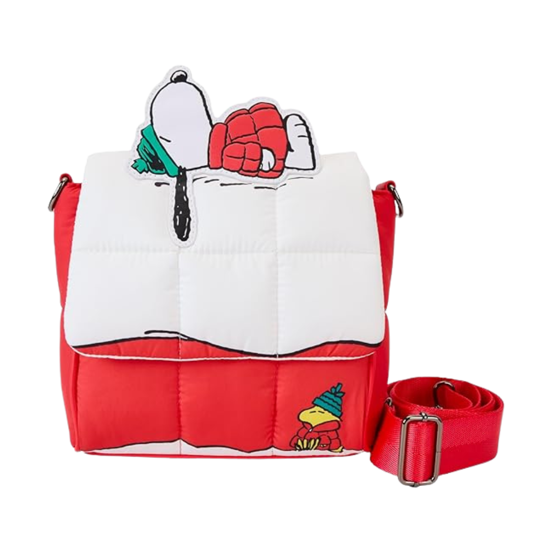 Loungefly | Sac à Dos - Peanuts Holiday Snoopy Doghouse Crossbody Bag