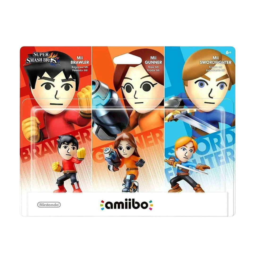Amiibo | Mii 3 Pack - Super Smash Bros