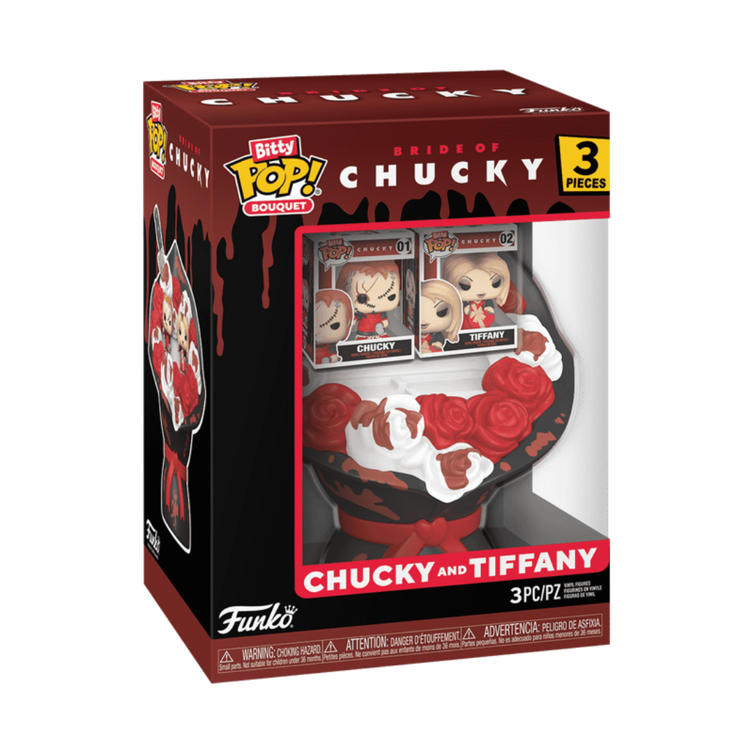 , Funko Pop Bitty Pop Valentine Chucky And Tiffany
