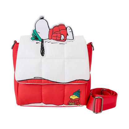 Loungefly | Sac à Dos - Peanuts Holiday Snoopy Doghouse Crossbody Bag