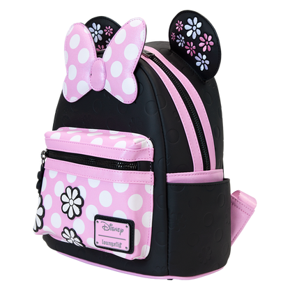 Loungefly | Sac à Dos - Minnie Mouse Floral Rock The Dots